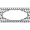 thumbnail image 1 of White Black Anchor Scallop Center Metal Novelty License Plate 7" x 4" Motorcycle (MP), 1 of 2