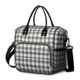 thumbnail image 1 of White and Black Checkered Pattern Insulated Leakproof Lunch Box for Women, Large Lunch Bag for Tween Teen Adult, Loncheras Para Mujer for Work Beach Travel Picnic Camping, 1 of 6
