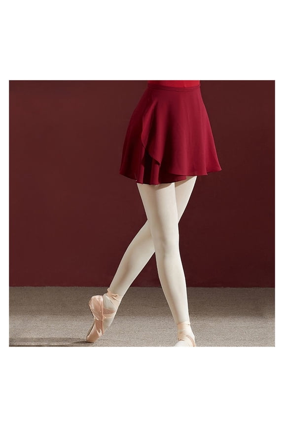 White Black Chiffon Ballet Dance Training Skirt Tutu Adult Short Lace Up Wrap Skirts