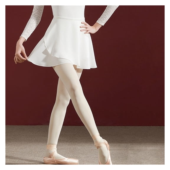 White Black Chiffon Ballet Dance Training Skirt Tutu Adult Short Lace Up Wrap Skirts