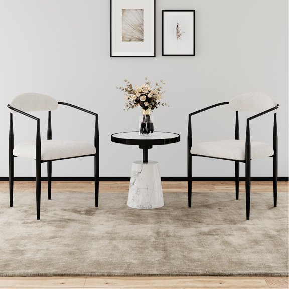 White Black Color Scheme - Elegant Toothpick Frame - Dining Setup - Present Chic Look