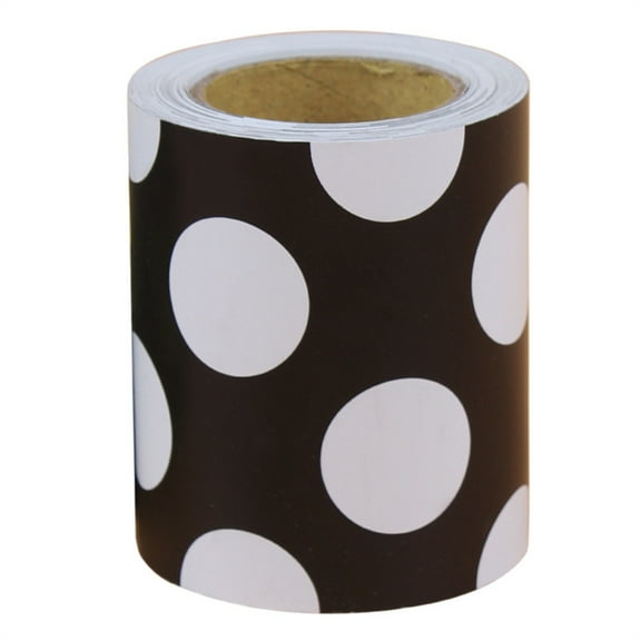 White Black Dots Border Trim Wall Sticker Bulletin Board Border Trim 32.8ft for Classroom Notice Board Chalkboard