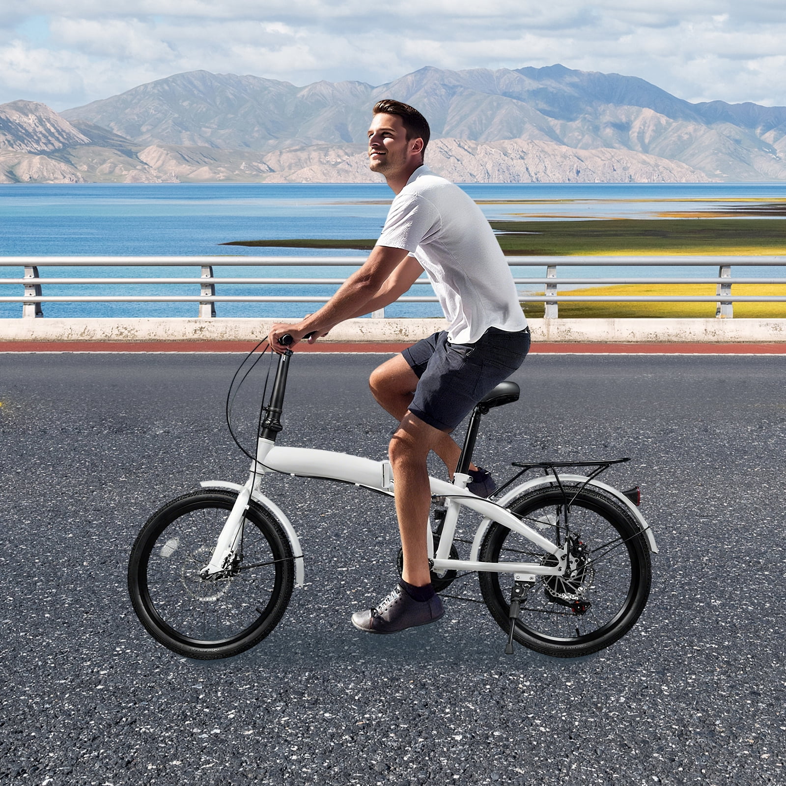 motor 3 wheel bicycle MOONCOOL Electric Tricycle for Adults, Electric Bike 350W 7 Speed great built and full 7 Speed, Steel Frame, Color:Deep Blue Ballistic/Moss 210 Cerylon herren tagesrucksack