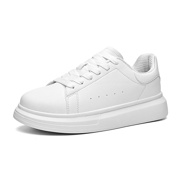 White Black Heel Thick Platform Casual Skate Sneakers