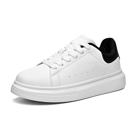 White Black Heel Thick Platform Casual Skate Sneakers
