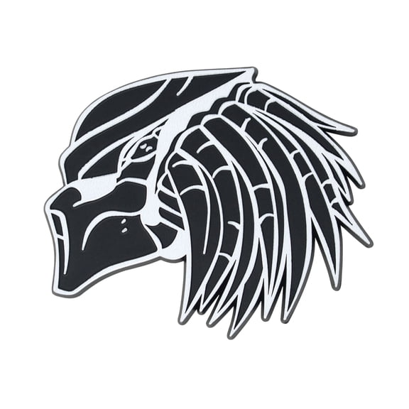 White/Black Left Facing Predator Emblem