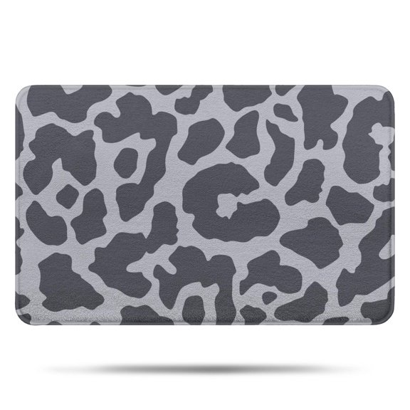 White and Black Of Leopard Print Bathroom Rugs Mat,Non Slip Microfiber Bathroom Rug,Rubber Backing,Soft Bathroom Mats for Bathroom Floor,Tub and Shower,17x27in(43x68cm)