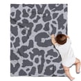 thumbnail image 1 of White and Black Of Leopard Print Blanket,Comfortable Soft Flannel Throw Blanket,All Season,Warm Lightweight Blankets for Sofa Bed Couch Living Room Chair,30"x40", 1 of 4