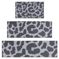 thumbnail image 1 of White and Black Of Leopard Print Kitchen Rugs Sets Of 3,Kitchen Runner Rugs Non Skid Washable,Decorative Kitchen Floor Mats for Kitchen,Sink,Laundry,17"x30"+ 17"x47" + 17"x59", 1 of 6