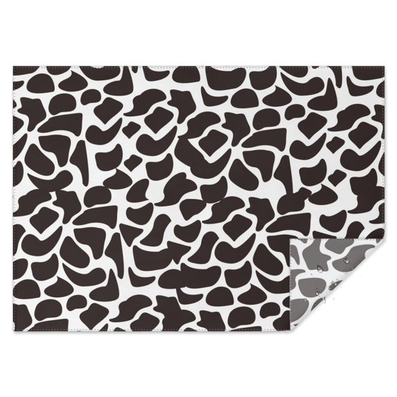 White and Black Of Leopard Print Rectangle Tablecloth 60"x84",Waterproof Polyester Rectangle Table Cloth, Wipeable Spillproof Polyester Tablecloth for Dining, Camping, Indoor and Outdoor