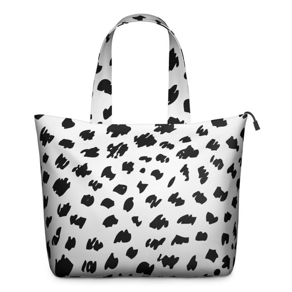 White and Black Of Leopard Print Travel Tote Bags for Women Carry On,Large Weekender Bags for Women Travel,Multi Functional Duffle Bag for Work,Shopping,Sports