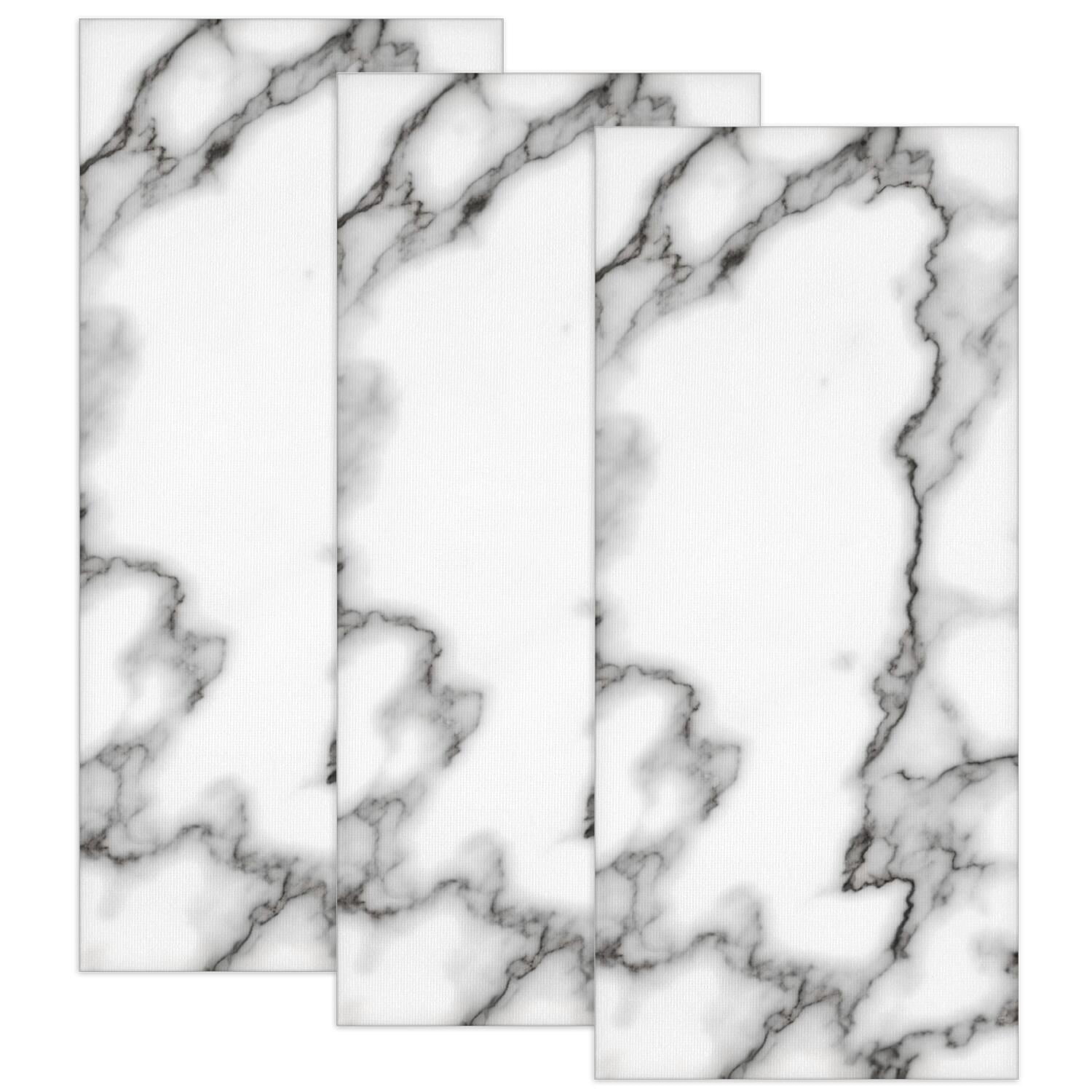 White Electronic Pattern White and Black Marble Pattern 3 Pack Microfiber Multipurpose Towels ...
