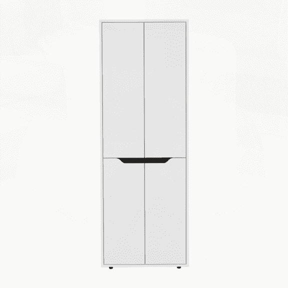 White & Black Multistorage Kitchen Pantry Cabinet - Space-Saving Organizer for Kitchen Essentials