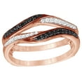 thumbnail image 1 of AFFY White & Black Natural Diamond Solitaire Enhancer Ring in 10k Rose Gold (0.33 Cttw), 1 of 1