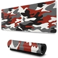 thumbnail image 1 of White Black Red Camo Gaming Mouse Pad Large XL Long Extended Pads Big Mousepad Keyboard Mouse Mat Desk Pad Home Office Decor Accessories for Computer Pc Laptop, 1 of 6