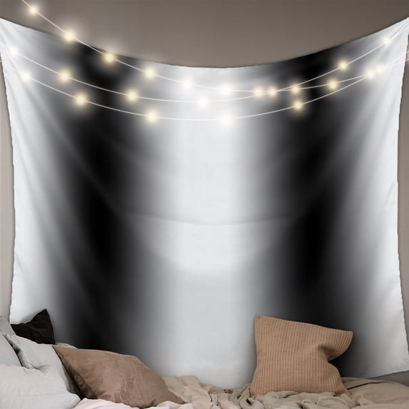 White Black Small Tapestry for Bedroom Wall Hanging Tapestry,Modern Gradient Vertical Stripes Geometric Ceiling Backdrop Tapestries Poster Blanket Wall Decor for Teens Room Living Room Dorm 23" x 28"