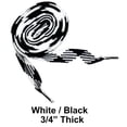 thumbnail image 1 of White / Black Thick 3/4" Width Flat Athletic Sneaker 54 Inch Shoelaces, 1 of 3