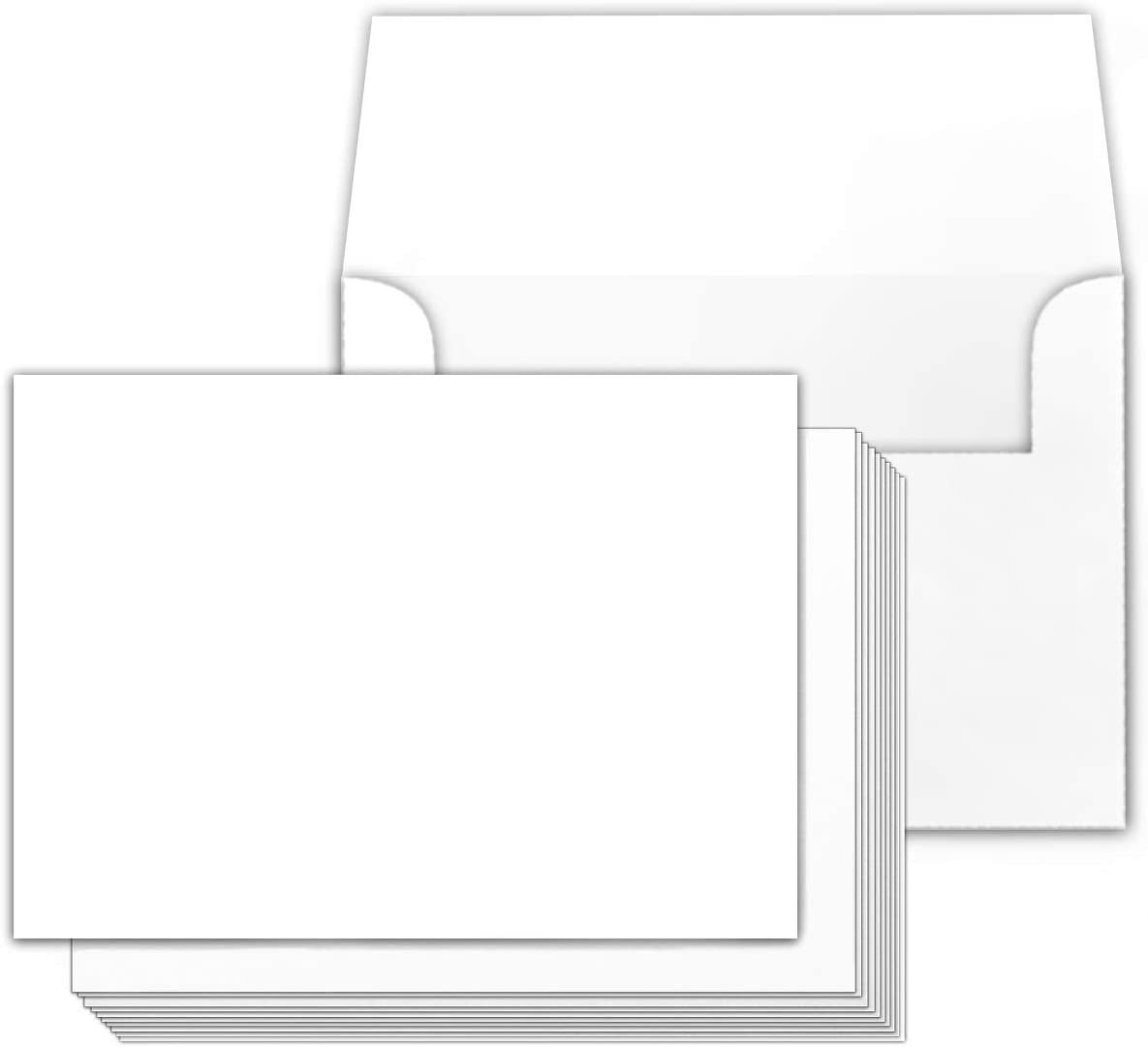Dynamico's 5x7” White Blank Card Stock Printable Notecards for