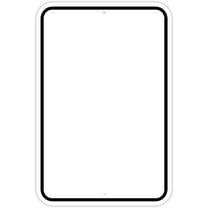 White Blank Metal Sign for Outdoor Indoor,8 x 12 Inches Rust Free Aluminum (Non-Reflective Aluminum with black border)