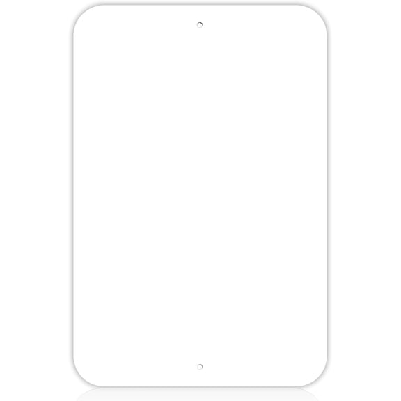 White Blank Metal Sign for Outdoor Indoor,8 x 12 Inches Rust Free Aluminum (Non-Reflective Aluminum with black border)