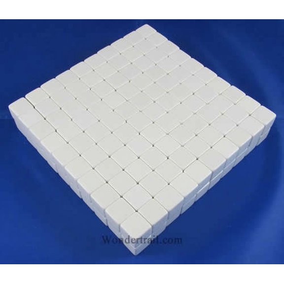 White Blank Opaque Dice Counting Cubes D6 16mm (5/8in) Bulk Pack of 200 Koplow Games