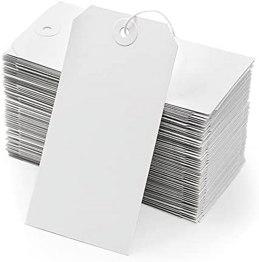 White Blank Shipping Tags with String - Coideal 120 Pcs Strung