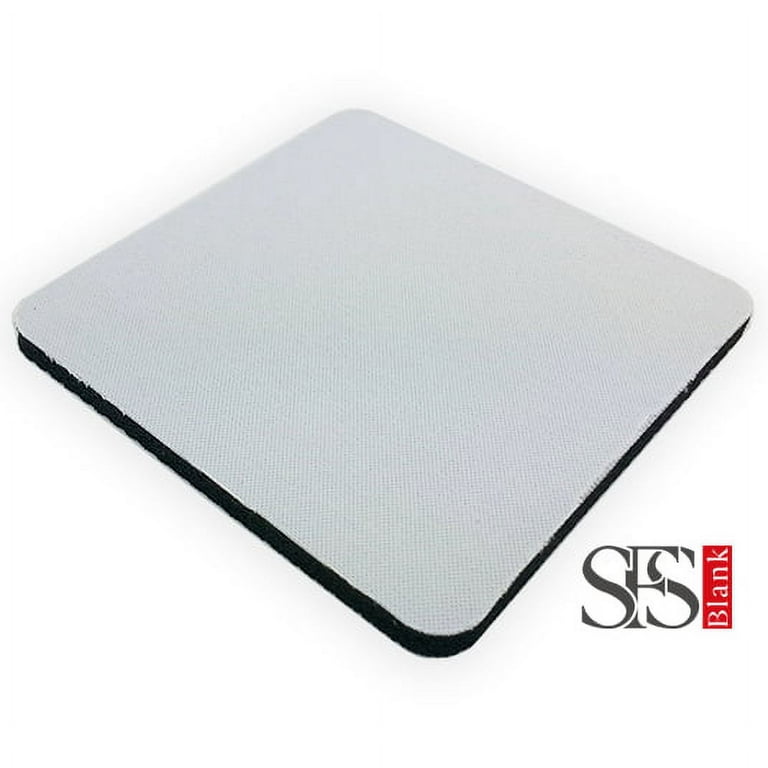 White Blank Sublimation Heat Transfer Rubber Base Fabric Surface Square Mouse  pad Flexible 220x180x5mm (8x7'') for Computer and Laptops Non-Slip 