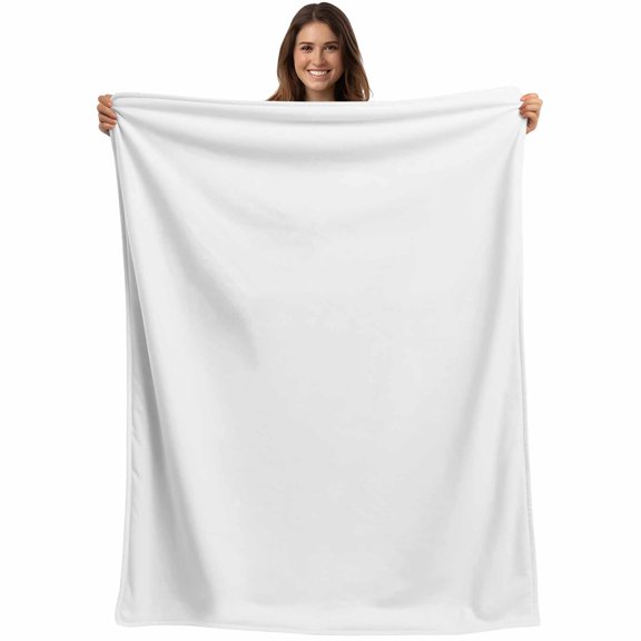 White Blanket Soft Cozy Warm Throw Blanket for Couch, Plush Fuzzy Flannel Fleece Blankets for Sofa, Modern Minimalist Pure Soild Color Bed Blankets Lightweight Gifts for Women, 30"x40"