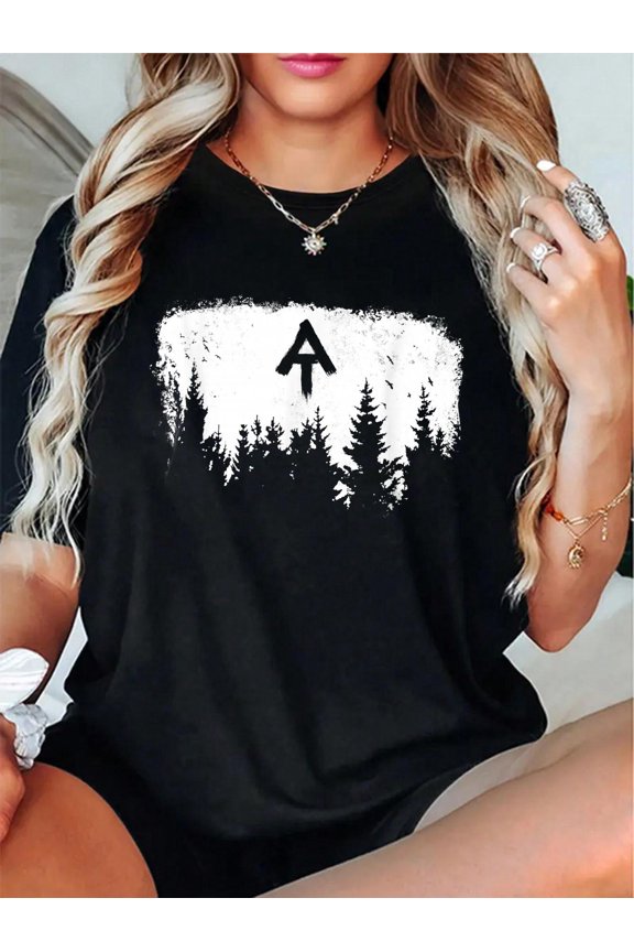 White Blaze Appalachian at Trail Minimalist Pine Tree Hike T-Shirt - Camp Relax Tee T Shirt