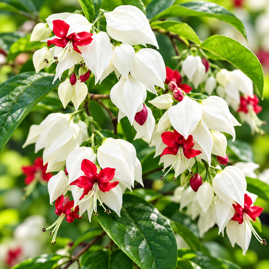 White Bleeding Heart Plant Live for Planting, Clerodendrum White Flower ...