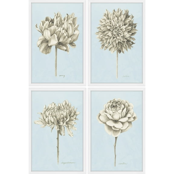 White Blooms Quadriptych