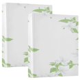 thumbnail image 1 of White Blossom Branches 12.4x10.6in PVC Round Ring Binder, D-Ring 3-Hole, Metal Clip, 200 Sheets, 1 of 10