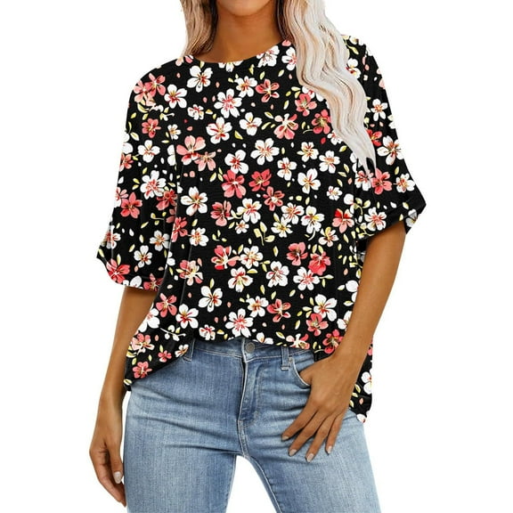 White Blouse for Women Dressy Funeral Plus Size Womens Shirts Pack Summer Button Boho Top