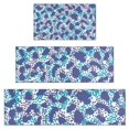 thumbnail image 1 of White and Blue Of Animal Print Kitchen Rugs Sets Of 3,Kitchen Runner Rugs Non Skid Washable,Decorative Kitchen Floor Mats for Kitchen,Sink,Laundry,17"x30"+ 17"x47" + 17"x59", 1 of 6