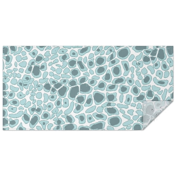 White and Blue Of Animal Print Rectangle Tablecloth 60"x120",Waterproof Polyester Rectangle Table Cloth, Wipeable Spillproof Polyester Tablecloth for Dining, Camping, Indoor and Outdoor