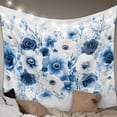 thumbnail image 1 of White Blue Flower Large Tapestry for Bedroom Wall Hanging Tapestry,Vintage Pastoral Floral Petals Spring Ceiling Backdrop Tapestries Poster Blanket Wall Decor for Teens Room Living Room 100" x 59", 1 of 8