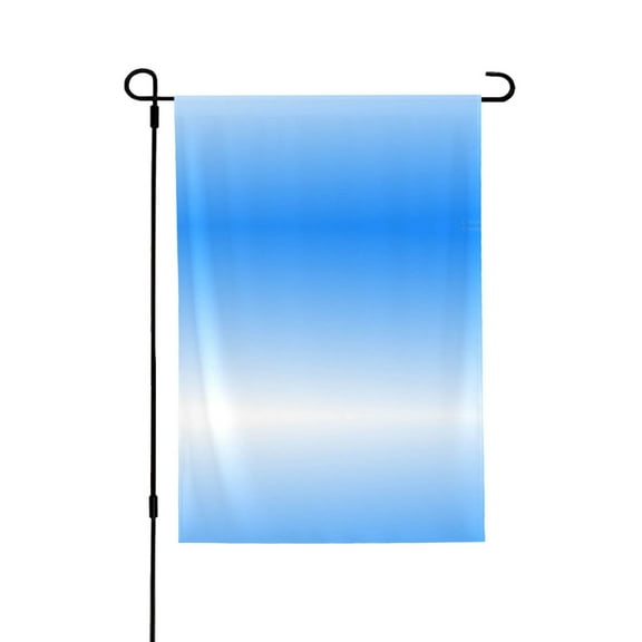 White Blue Gradient House Flag Double Side Garden Flag For Outside Room House Yard Indoor 28" X 40"