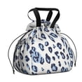 thumbnail image 1 of White and Blue Of Leopard Print Drawstring Lunch Bag Women - Drawstring Lunch Bag Insulated for Work Office - Stain-Resistant Large Lunchbags for Women with Multi-Pockets, 1 of 6