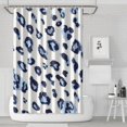 thumbnail image 1 of White and Blue Of Leopard Print Shower Curtain 72"x72" ,Bathroom Decorative Shower Curtains Set with 12 Hooks,Modern Waterproof Washable Shower Curtain, 1 of 6