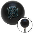thumbnail image 1 of White & Blue Pinstripe 2 Black Shift Knob with M16 x 1.5 Insert Shifter Auto Brody, 1 of 1