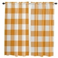 thumbnail image 1 of White Blue Plaid Curtains for Living Room Bedroom Curtains Kitchen Curtains for the Kids Room Window Treatments Drapes, 1 of 7