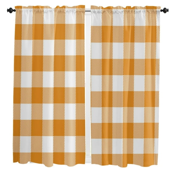 White Blue Plaid Curtains for Living Room Bedroom Curtains Kitchen Curtains for the Kids Room Window Treatments Drapes