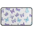 thumbnail image 1 of White Blue Purple Butterfly Pattern Door Rugs,Washable Non Slip Door Mats Indoor,Decorative Door Mats,Entry Mat Indoor for Entrance,Bedroom,Kitchen,Bathroom,30"x17", 1 of 6