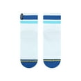 thumbnail image 1 of White/Blue Quarter Crew Socks, 1 of 3