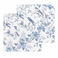thumbnail image 1 of White Blue Spring Floral Dish Towels Set, Waffle Weave Kitchen Towels 2 Pieces, Summer Birds Botanical Microfiber Hair Face Bath Tea Towel Absorbent Quick Drying Cleaning Dish Cloths 12"x12", 1 of 7