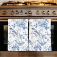 thumbnail image 1 of White Blue Spring Floral Kitchen Towels Set of 1, Summer Birds Botanical Absorbent Dish Towels for Kitchen, Microfiber Hand Towel, Quick Drying Tea Towel for Cleaning Decorative Dishcloths, 1 of 7