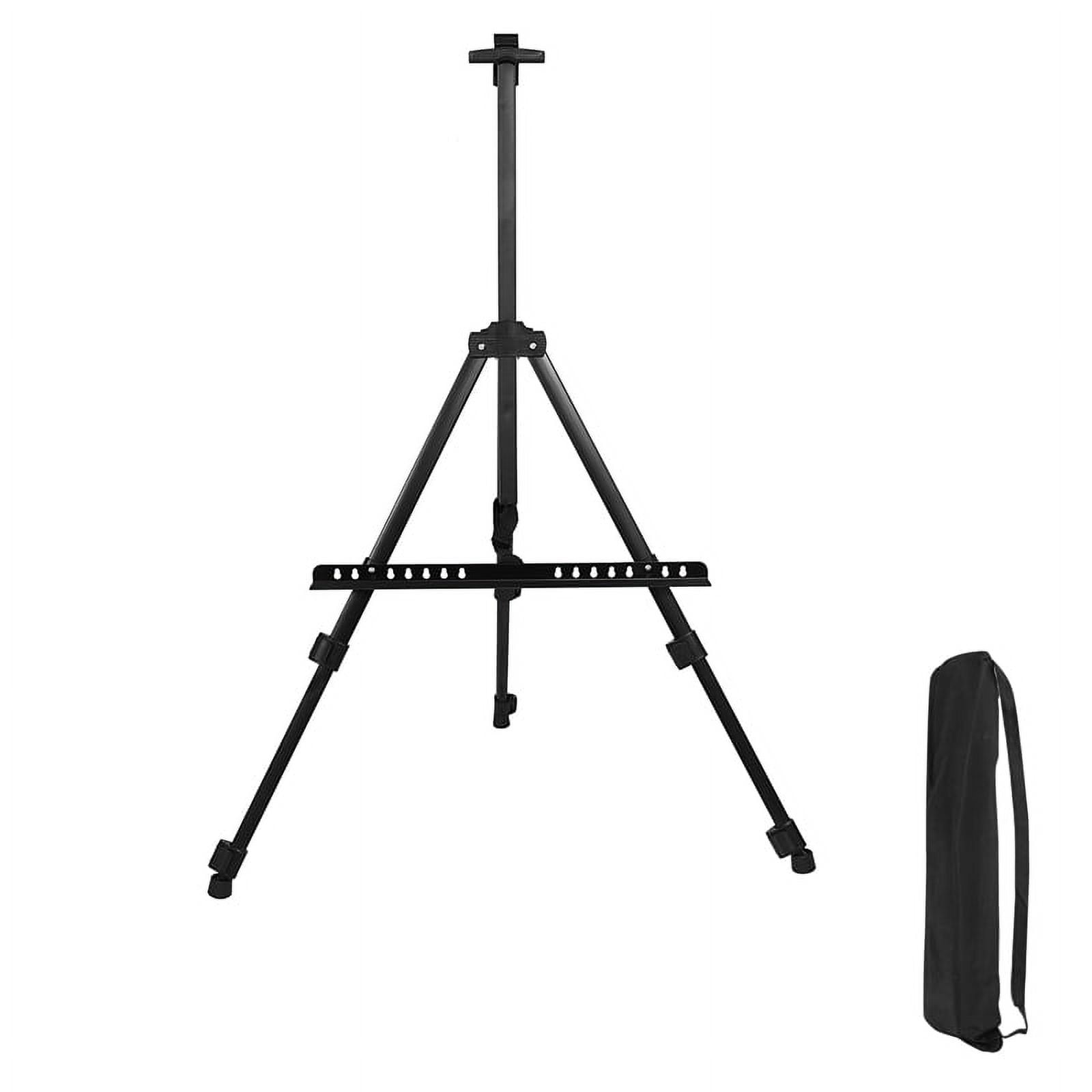 Nicpro Folding Easels for Display,6 Pack 63 Inch Metal Floor Easel Stand  Bulk Tripod Black Portable for Artist Poster Wedding with Carry Bag