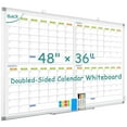 thumbnail image 1 of White Board Calendar Dry Erase Wall Mount 4 Monthly Calendar Whiteboard 48" x 36" Magnetic Large Whiteboard 4 Month White Board Calendar Planner Schedule Board Supplies for Office Home, 1 of 8
