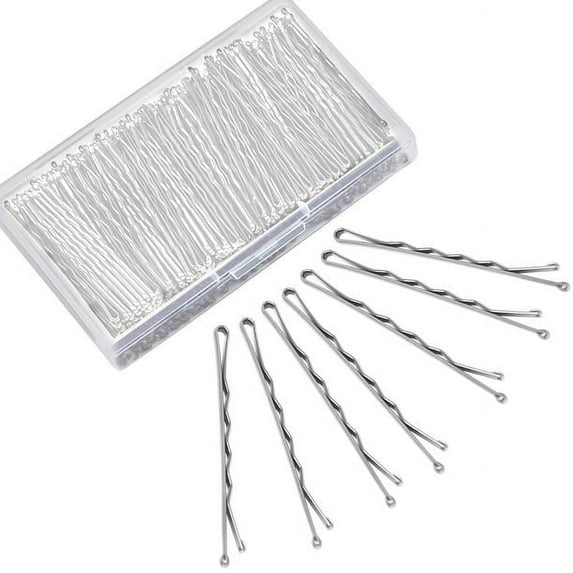 White Bobby Pins, 200Pcs White Hair Pins Waves Bobby Pins Hair Accessories for Women, White Gray Hair (2.2inch/5.5cm)