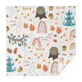 thumbnail image 1 of White Boho Bohemia Rainbow Autumn Leaves Trees Pattern Square Tablecloth,Waterproof Square Table Cover,Wipeable Spillproof Washable Table Cover for Home Kitchen Party Decor 60"x60"(152x152cm), 1 of 6